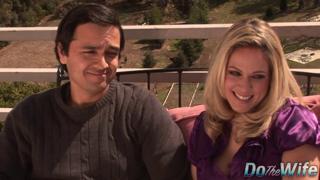 Angela's wife gets destroyed anally by her hubby while another dude watches