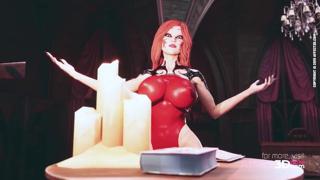Futa F**k Fest - Buxom Goth Babe Gets Creamed