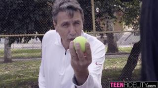 Charlotte Sartre's Juicy Teen Booty Gets Hammered by the Coach on Film