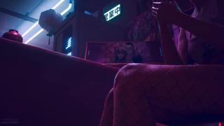 Misty's insatiable threeway lust for strangers' dicks - cyberwhore fantasy at 60 FPS