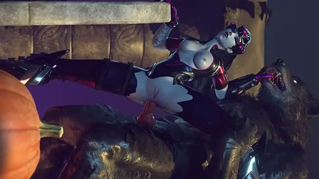 Spooky night with wild beasts