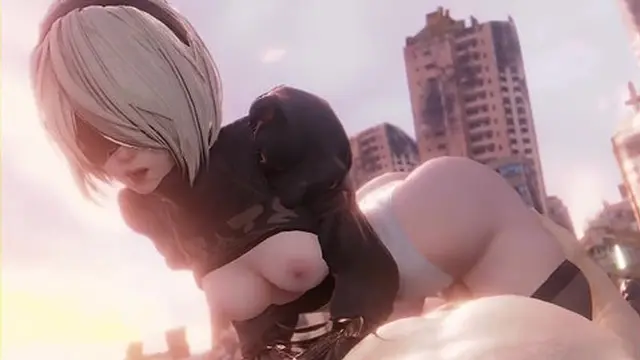 2B′s huge ass🍑 in action