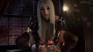 Raw throat-fucking by goth widowmaker's POV pleasure train