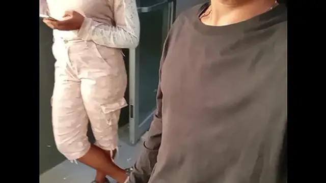 Hot coworker gets turned on at work &mdash;  I take her in the restroom