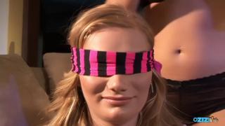 Blonde babes blasted by ebony studs in raunchy threeway shag fest