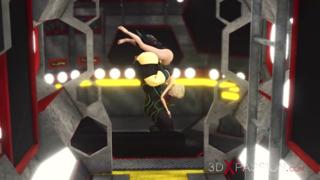 Intergalactic blonde nailed raw by powerful Anubis in ancient desert pyramid