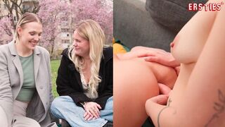 Lesbians get their first strap-on anal👌 experience with Sinnliche