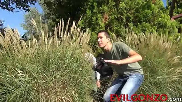 Enjoy their outdoor orgy with attractive guys