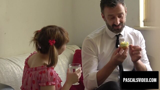 Cherry the redhead teen face fucked before anal play