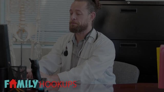 FAMILY HOOK UPS - Hot Blonde Electra Rayne Asks Her Doctor And Stepfather To Examine Her Asshole