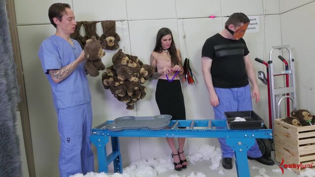 Throat fucked submissive succumbs to dom