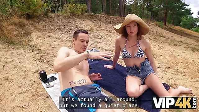 VIP4K  Anal sex by the lake after picking up a girl