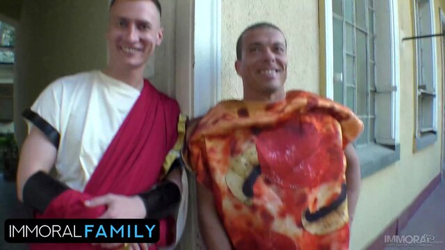 Trick Or Anal Creampie Treat! Massive Natural Tits Sandra Sweet’s Naughty Threesome – Immoral Family