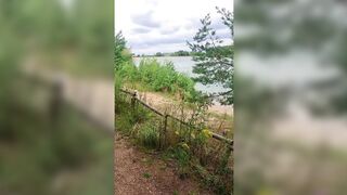 Anal sex by the lake after picking up a girl