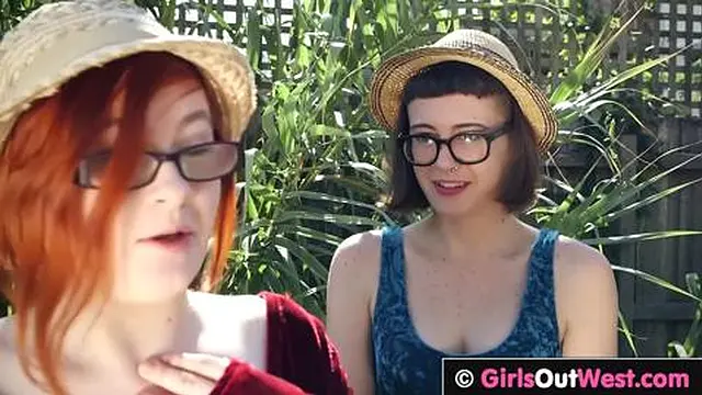 Extremely hairy pussy and asshole licked outdoors