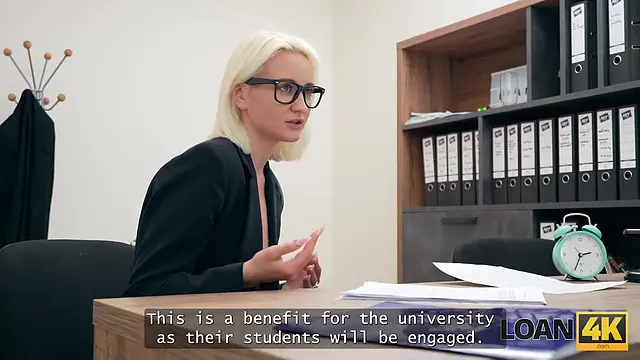 LOAN4K  Amateur office sex with a slutty cheater and a loan manager