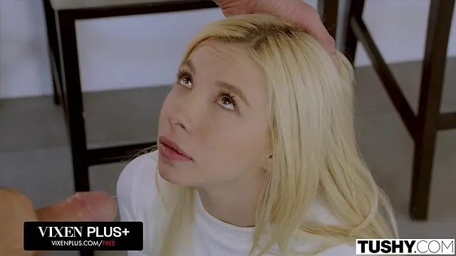 Petite blonde Kenzie takes it erect in the butt