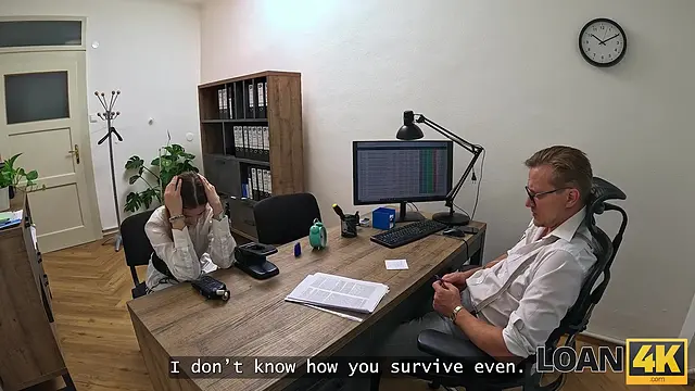 Shaved cutie gives a deepthroat interview