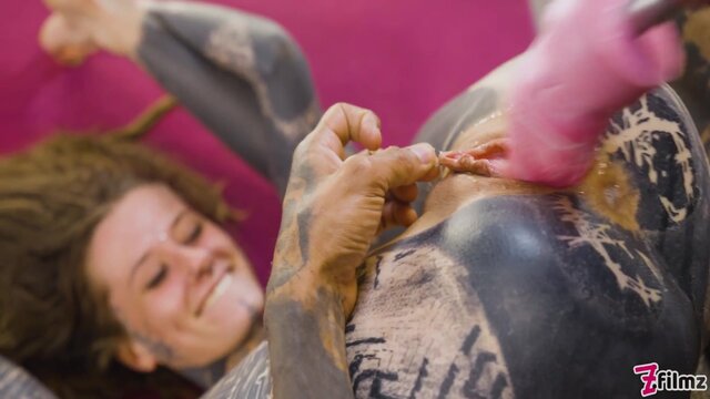 Tattooed couple engages in rough and intense sex acts