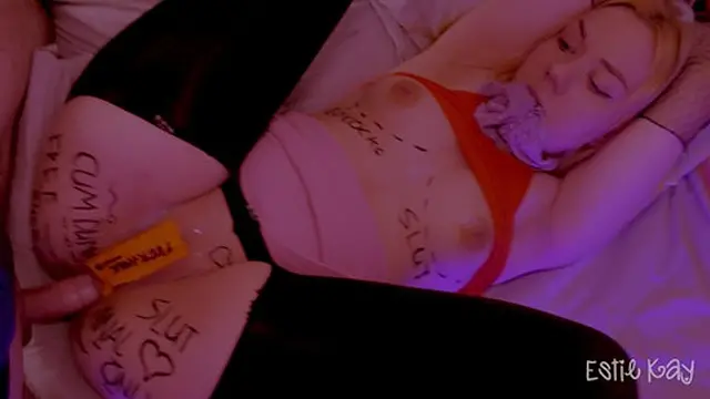 Tied up girlfriend enjoys wild anal👌 play post-party